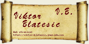 Viktor Blatešić vizit kartica
